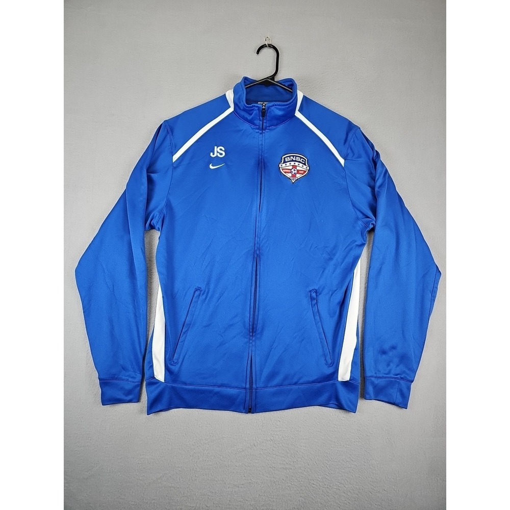 Nike Team Full Zip Jacket BNSC Nationals Blast 1986 Blue Men's Size Large 325296